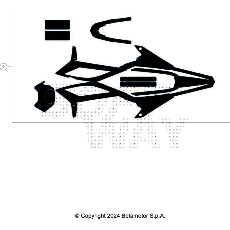 KIT DECO MOTARD RR 2T 50 X 2024 GREY