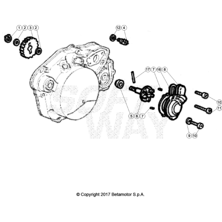 POMPE A EAU MOTARD BLUE RR...