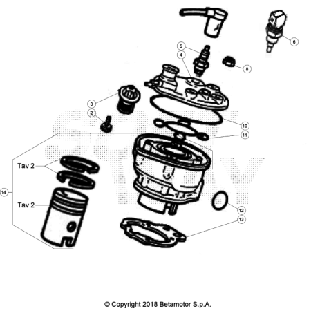 CYLINDRE-CULASSE MOTARD...