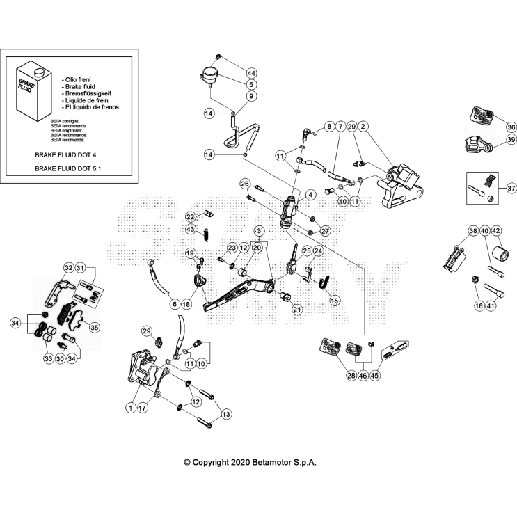 FREINS MOTARD BLUE RR 50 2T TRACK 2024
