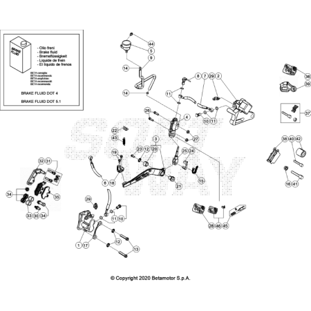 FREINS MOTARD BLUE RR 50 2T...