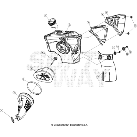 BOÎTIER A AIR MOTARD BLUE...