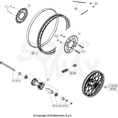 ROUE AR. MOTARD BLUE RR 50...