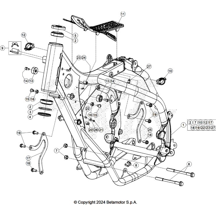 CHASSIS BETA 125 X-PRO 2025
