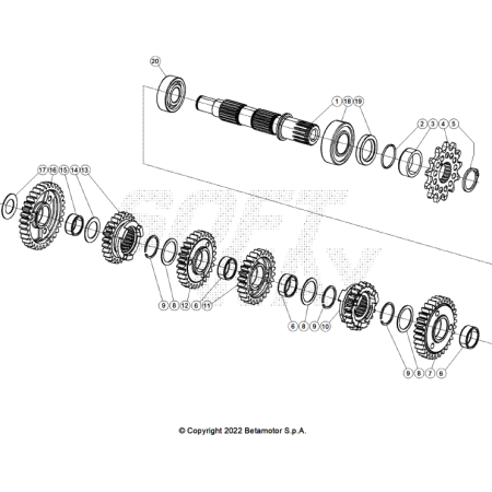 BOÎTE A VITESSES 2 BETA 125...