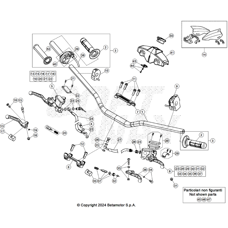 COMMANDES-GUIDON BETA 125 RACE 2025