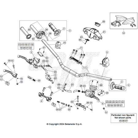 COMMANDES-GUIDON BETA 125...
