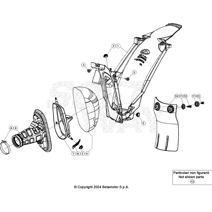 BOÎTIER DU FILTRE BETA 125 RACE 2025