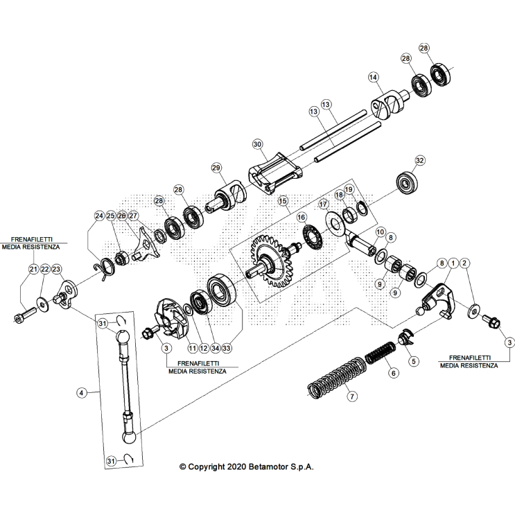 VUE ECLATEE POMPE A EAU-VALVES BETA 300 RX 2025