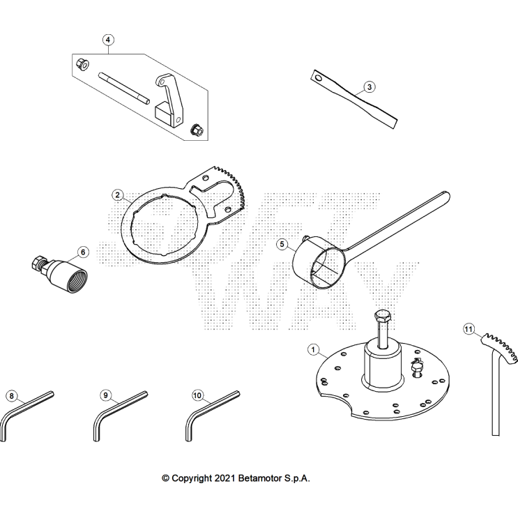 VUE ECLATEE OUTILLAGE SPÉCIAL MOTEUR BETA 300 RX 2025