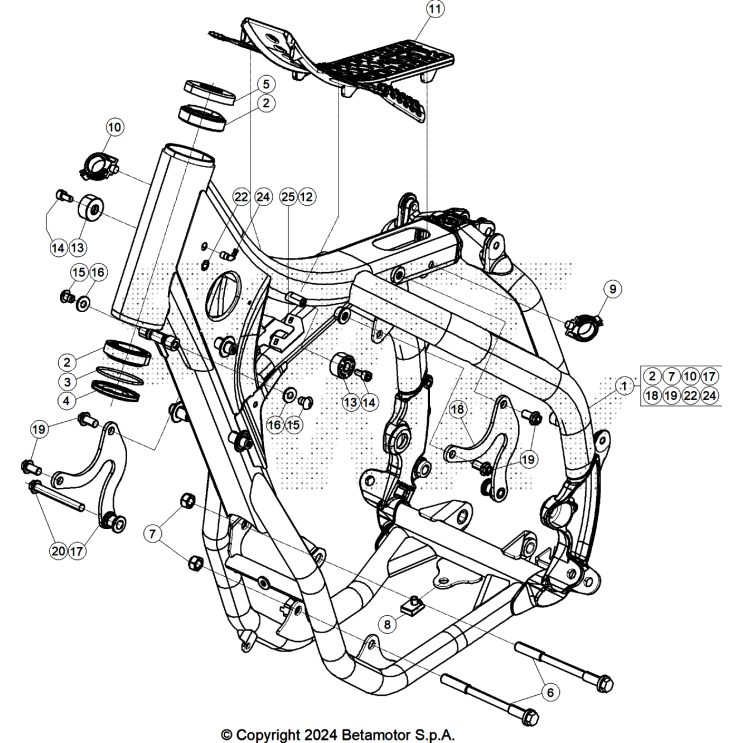 VUE ECLATEE CHASSIS BETA 300 RX 2025