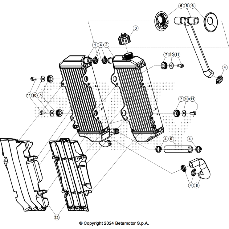 VUE ECLATEE RADIATEUR BETA 300 RX 2025