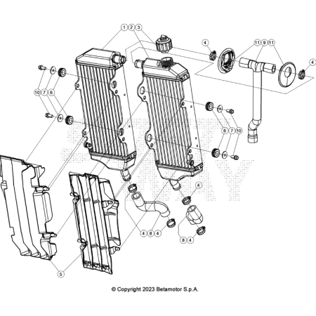 VUE ECLATEE RADIATEUR BETA...