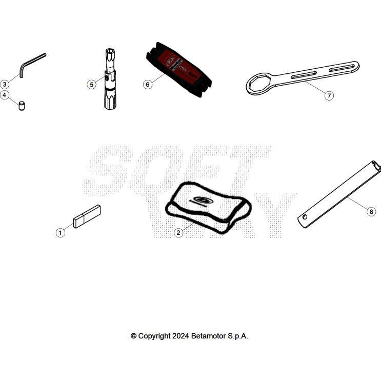 VUE ECLATEE OUTILLAGE CHASSIS BETA 430 X-PRO 2025