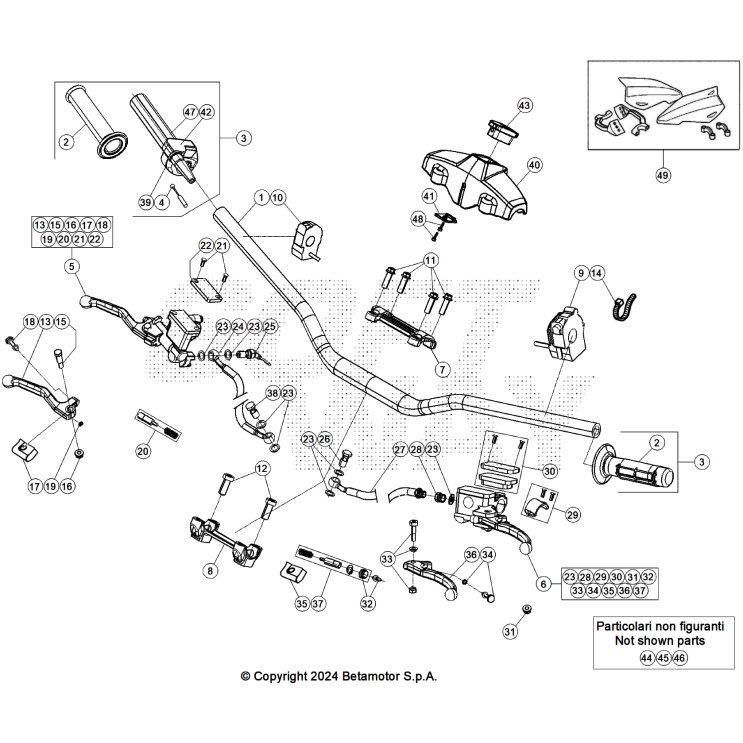 VUE ECLATEE COMMANDES-GUIDON BETA 480 RACE 2025
