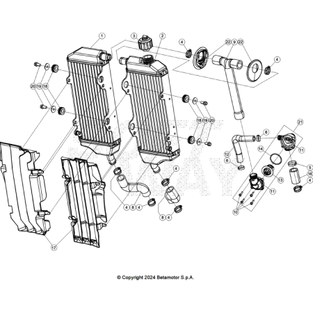 VUE ECLATEE RADIATEUR BETA...