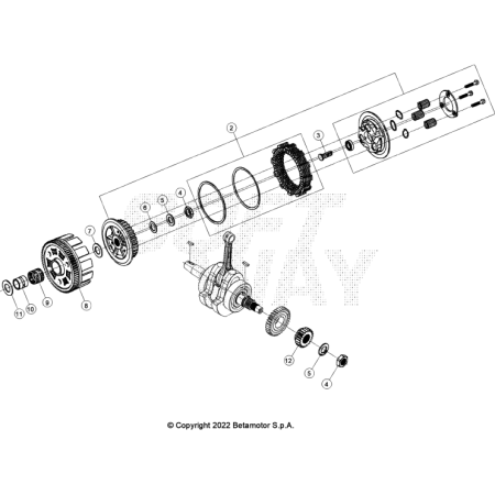 VUE ECLATEE EMBRAYAGE BETA...