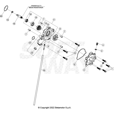 VUE ECLATEE POMPE A EAU...