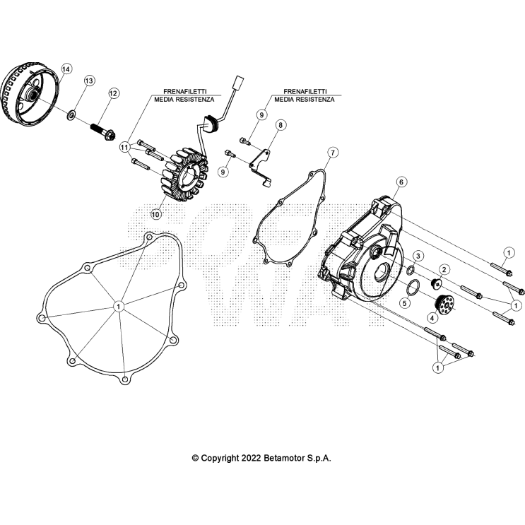 VUE ECLATEE ALLUMAGE BETA 125 4T ROUGE 2023