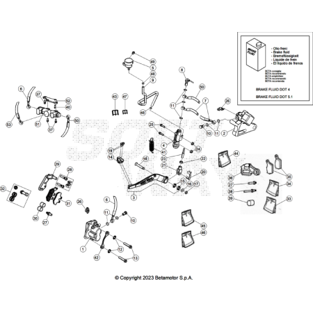 VUE ECLATEE FREINS BETA 125...