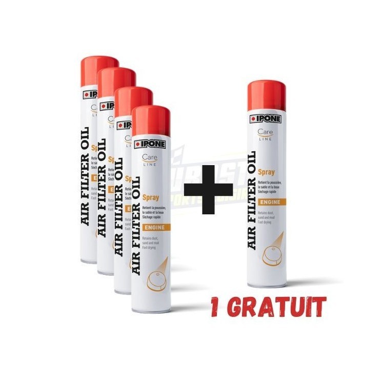 Pack 4+1 gratuit IPONE SPRAY AIR FILTER OIL - 750ml