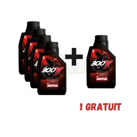 Pack 4+1 gratuit MOTUL 300V...