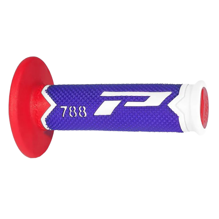 Poignées Progrip 788 - Triple densité - Blanc/Rouge/Bleu pour Beta 