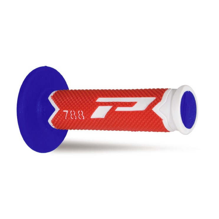 Poignées Progrip 788 - Triple densité - Rouge/Blanc/Bleu pour Beta 