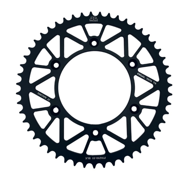 Couronne aluminium noir Beta 51 Dents JT SPROCKETS 2T/4T 