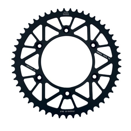 Couronne aluminium noir Beta 51 Dents JT SPROCKETS 2T/4T