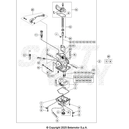 VUE ECLATEE CARBURATEUR...