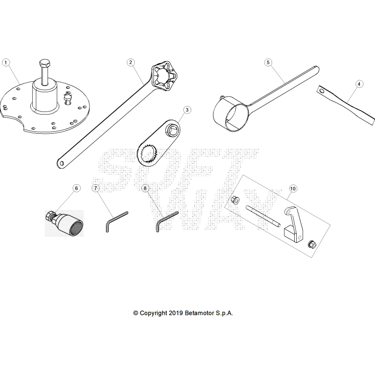 VUE ECLATEE OUTILLAGE SPÉCIAL MOTEUR BETA 125 X-PRO 2026