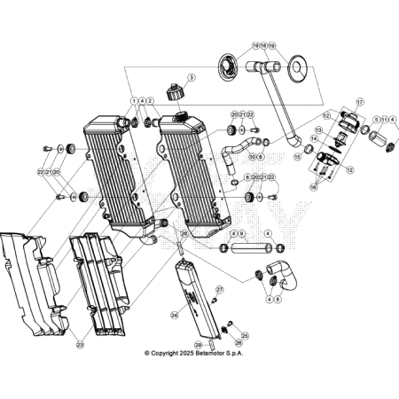 VUE ECLATEE RADIATEUR BETA...
