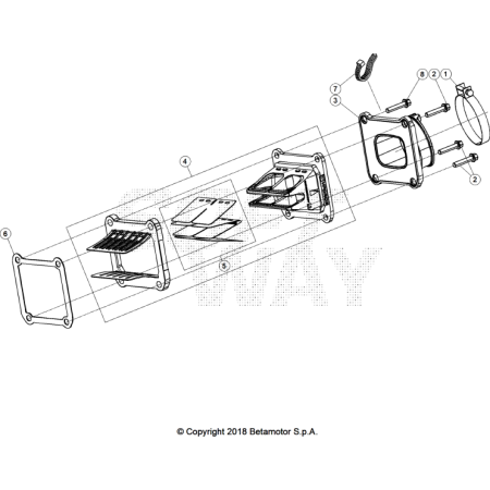 VUE ECLATEE BOITE A CLAPET...