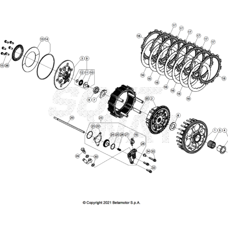 VUE ECLATEE EMBRAYAGE BETA...