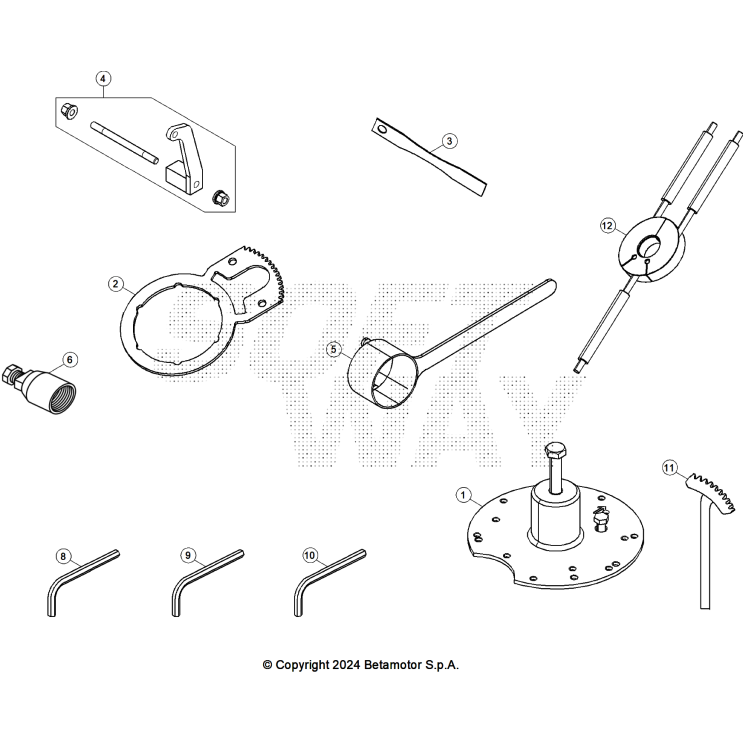 VUE ECLATEE OUTILLAGE SPÉCIAL MOTEUR BETA 300 X PRO 2026