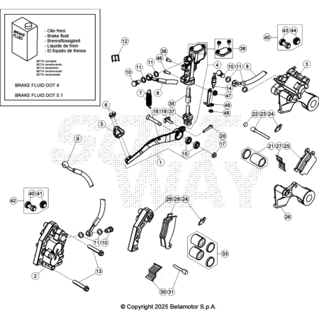 VUE ECLATEE FREINS BETA 300...