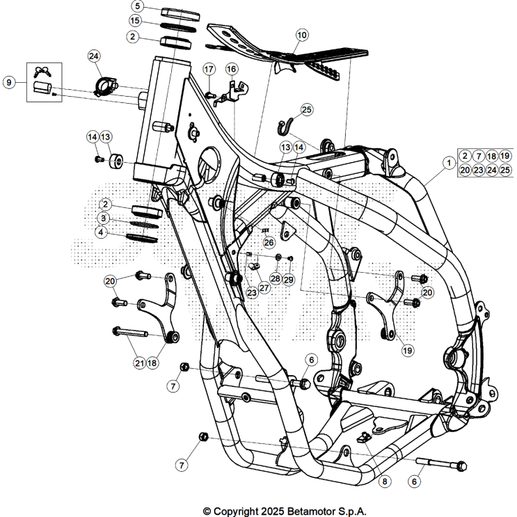 VUE ECLATEE CHASSIS BETA 350 X RPO 2026