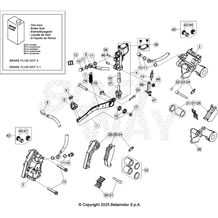 VUE ECLATEE FREINS BETA 390...