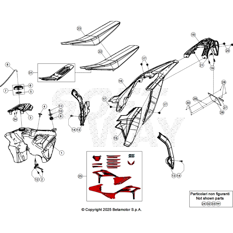VUE ECLATEE CARENAGES-RESERVOIR-SELLE BETA 430 X RPO 2026