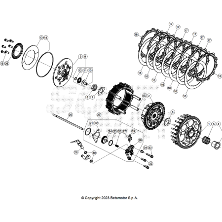 VUE ECLATEE EMBRAYAGE BETA...
