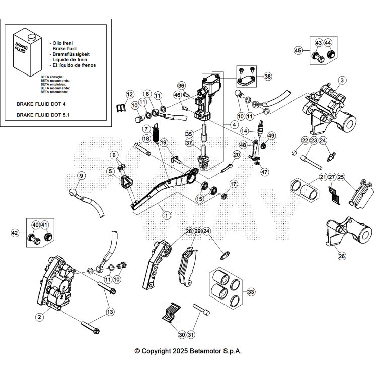 VUE ECLATEE FREINS BETA 480 X PRO 2026