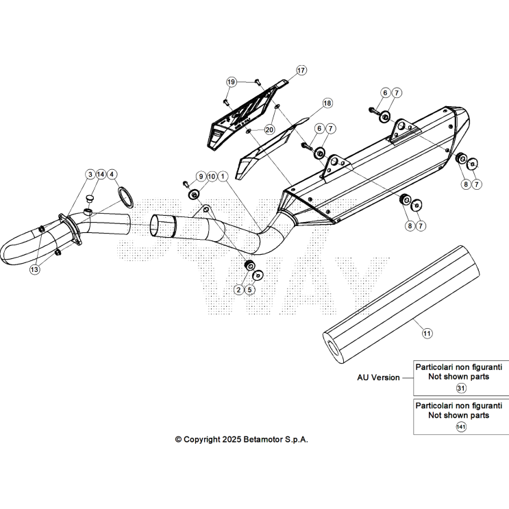 VUE ECLATEE ECHAPPEMENT BETA 480 X PRO 2026