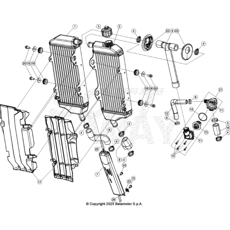 VUE ECLATEE RADIATEUR BETA...