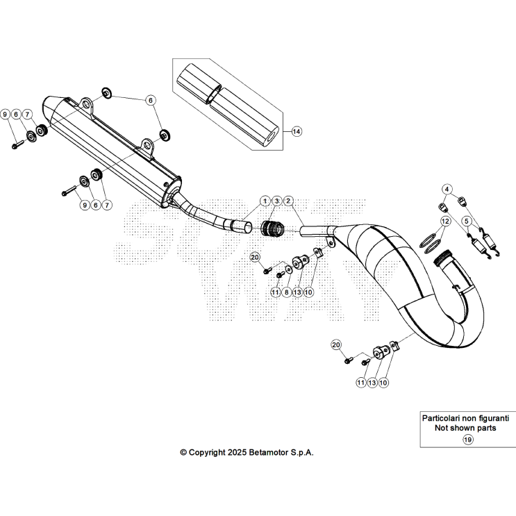 VUE ECLATEE ECHAPPEMENT BETA 125 RACE 2026
