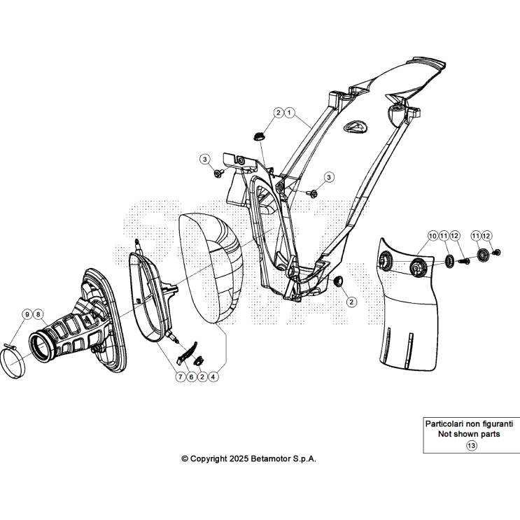 VUE ECLATEE BOITE A AIR BETA 125 RACE 2026