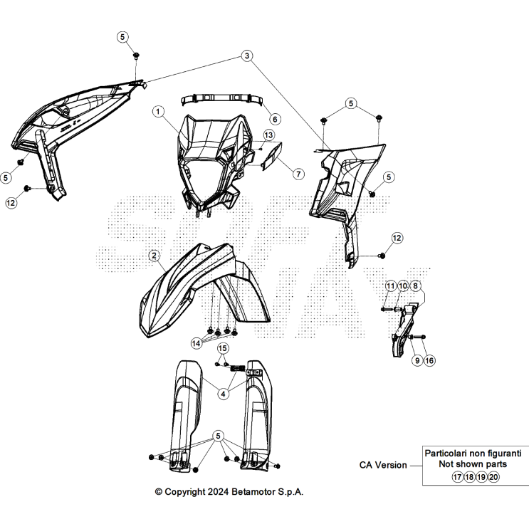 VUE ECLATEE PLASTIQUES BETA 125 RACE 2026