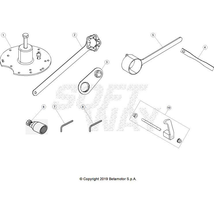 VUE ECLATEE OUTILLAGE SPÉCIAL MOTEUR BETA 200 RACE 2026