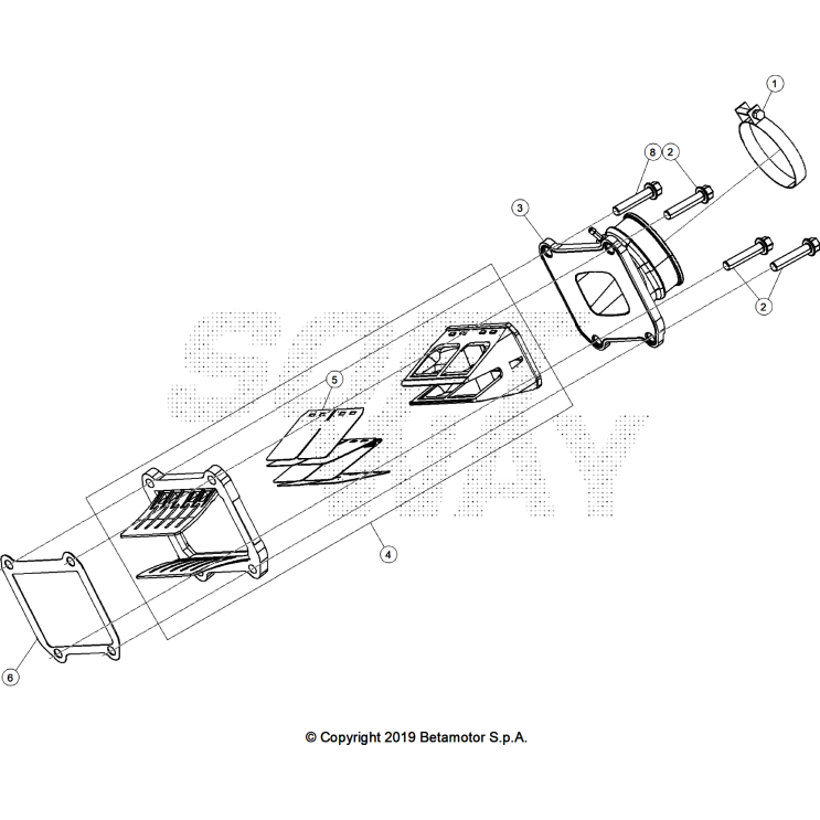 VUE ECLATEE BOITE A CLAPET BETA 250 RACE 2026