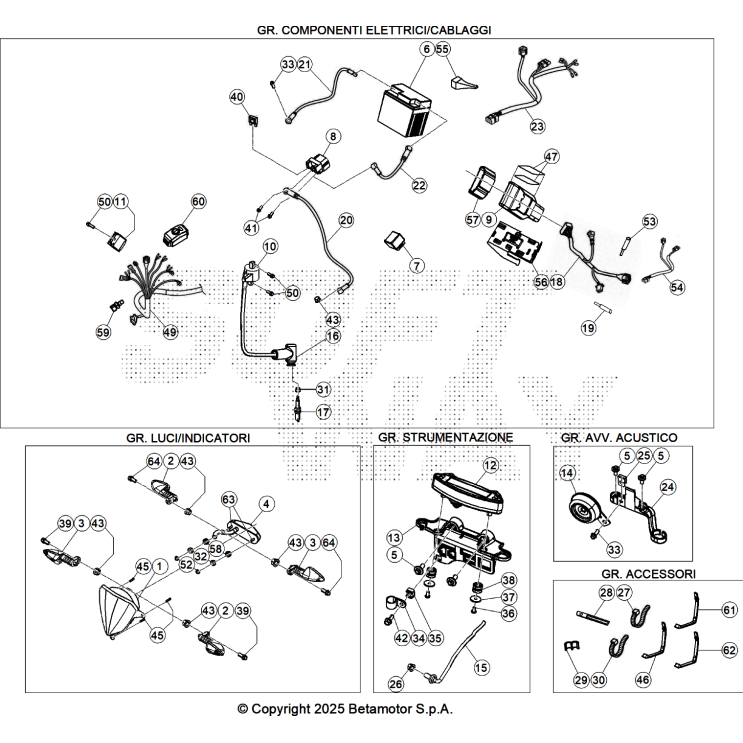 VUE ECLATEE FAISCEAU ÉLECTRIQUE BETA 250 RACE 2026